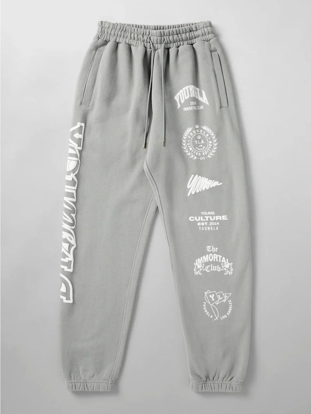 YoungLA 204 Immortal Killer Joggers - Light Grey - Picture 2 of 5